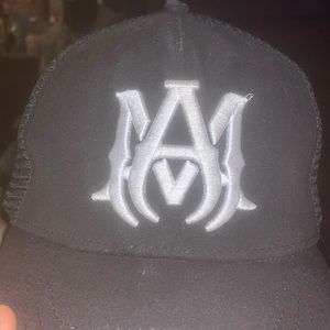 Amiri black and white, adjustable sized trucker hat
